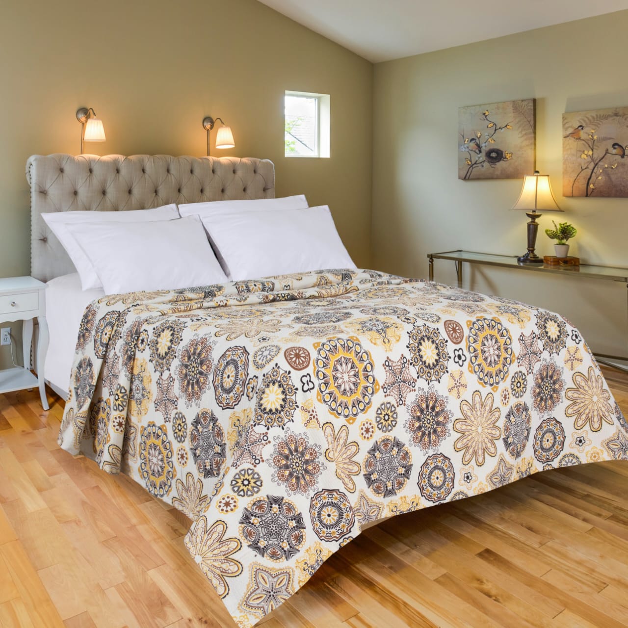 MODA HOME "Digital Double-Floral Coverlet "180*240