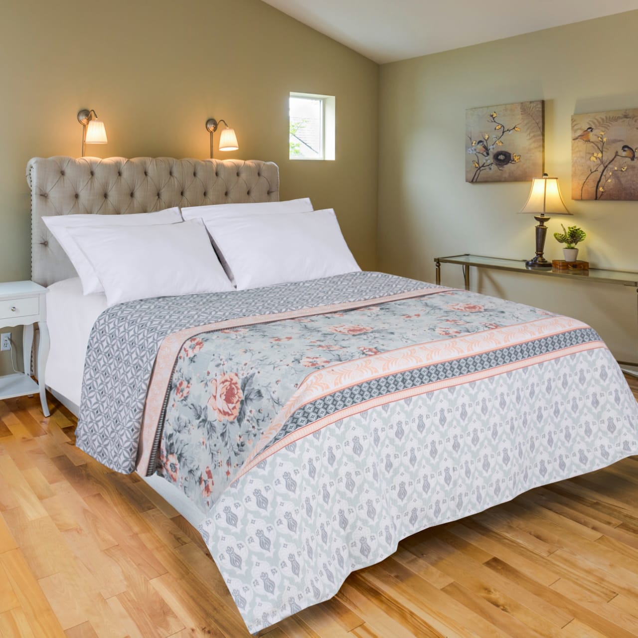 MODA HOME "Digital Double-Floral Coverlet "180*240