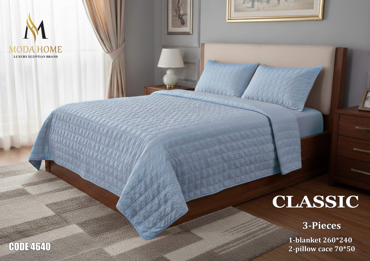 MODA HOME 3-piece coverlet set featuring a 240x260 cm bedspread with elegant design, perfect for adding style to your bedroom.
