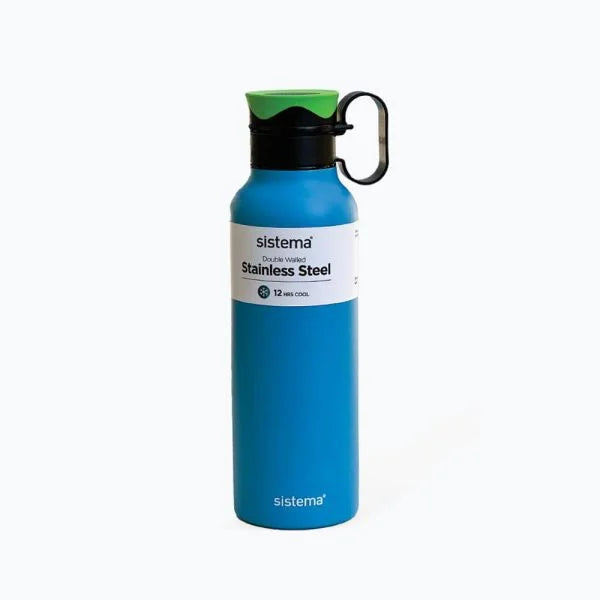 " Sistema Stainless Steel Bottle, 600ml. Assorted Colors"