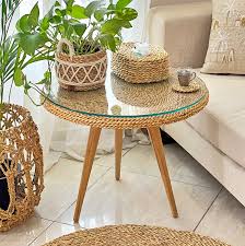 " Round Halfa Table with wooden "