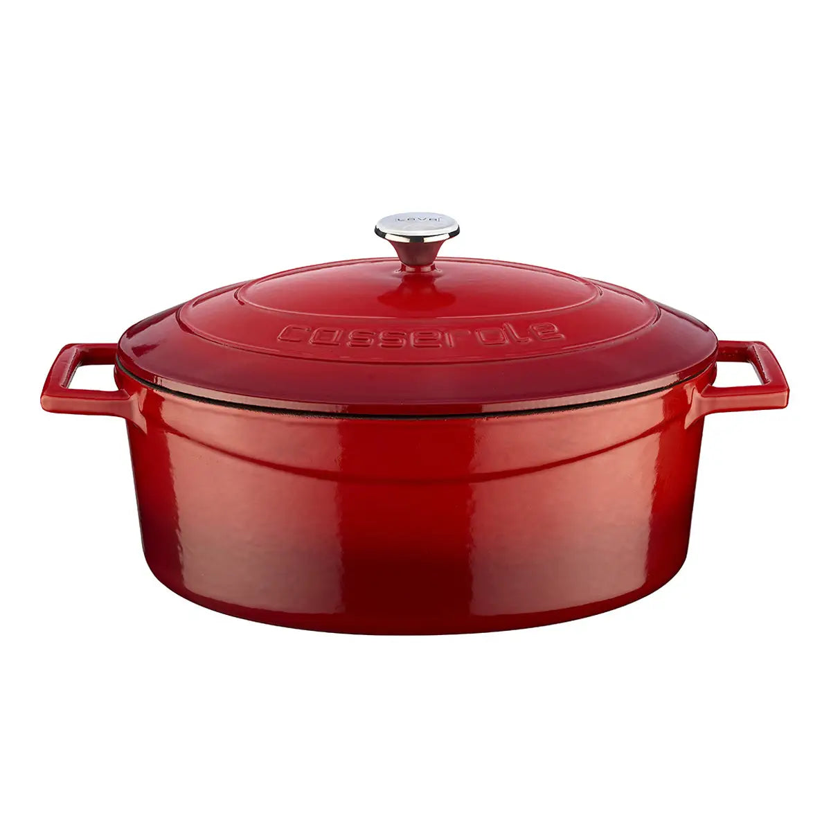 "Lava Cast Iron Oval Casserole. Folk, 21X27cm "