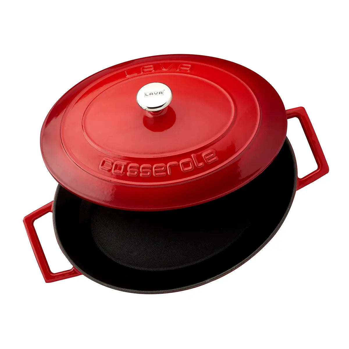 "Lava Cast Iron Oval Casserole. Folk, 21X27cm "