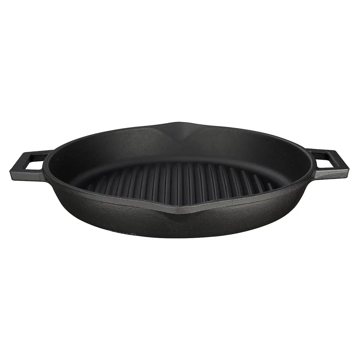 "Lava Cast Iron Round Grill Pan. Dual Handle, Dia. Ø 30cm "