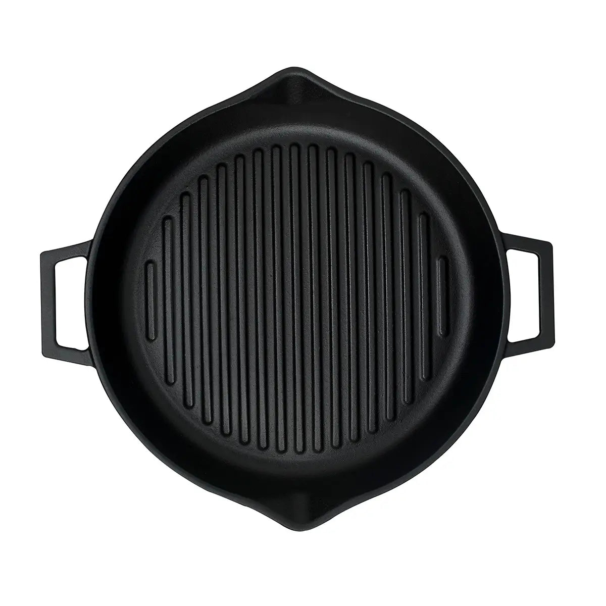 "Lava Cast Iron Round Grill Pan. Dual Handle, Dia. Ø 30cm "