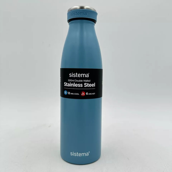 Sistema Double Walled Stainless Steel 500ml Flask Leak Proof Hydrate Bottle NEW!