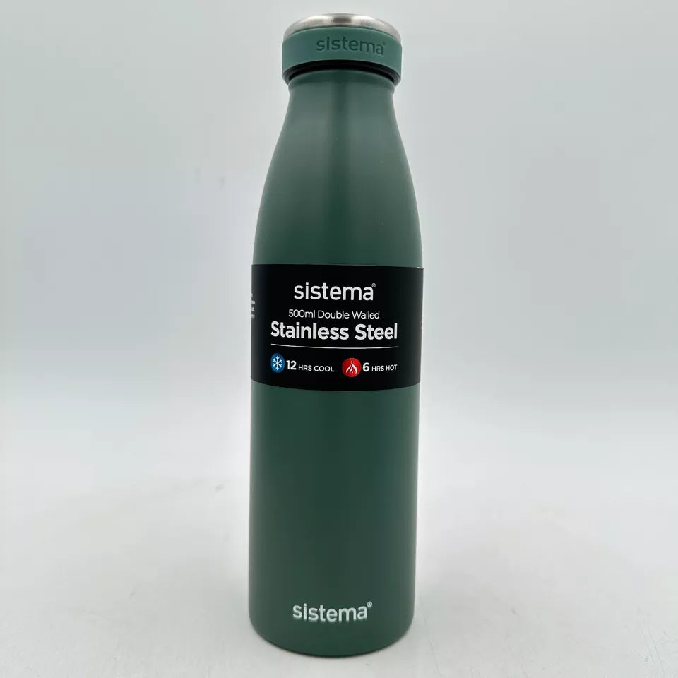 Hydrate Bottle Stainless colors ( cap Stainless ) 500 ml - Hussein Youssef