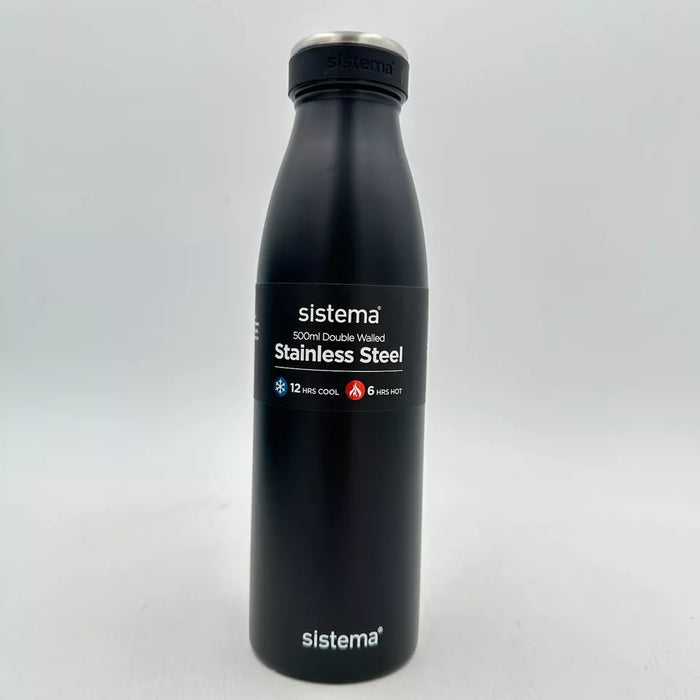 Sistema Double Walled Stainless Steel 500ml Flask Leak Proof Hydrate Bottle NEW!